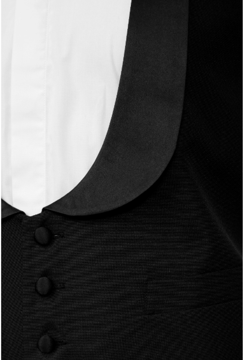 L.A. Smith Black Tie Scoop Neck Waistcoat WWW6103/1-1